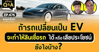 ถ้ารถเปลี่ยนเป็น EV จะทำให้สินเชื่อรถ ได้ หรือเสียประโยชน์ ยังไงบ้าง? (กล้วยๆ Q&A - EP.476)