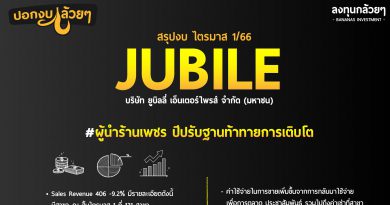 สรุปงบ หุ้น JUBILE ไตรมาส 1/2566