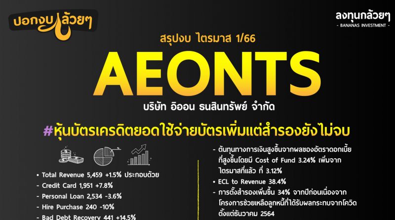สรุปงบ หุ้น AEONTS ไตรมาส 1/2566