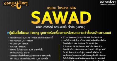 สรุป Oppday และ งบการเงิน หุ้น SAWAD ไตรมาส 2/2566
