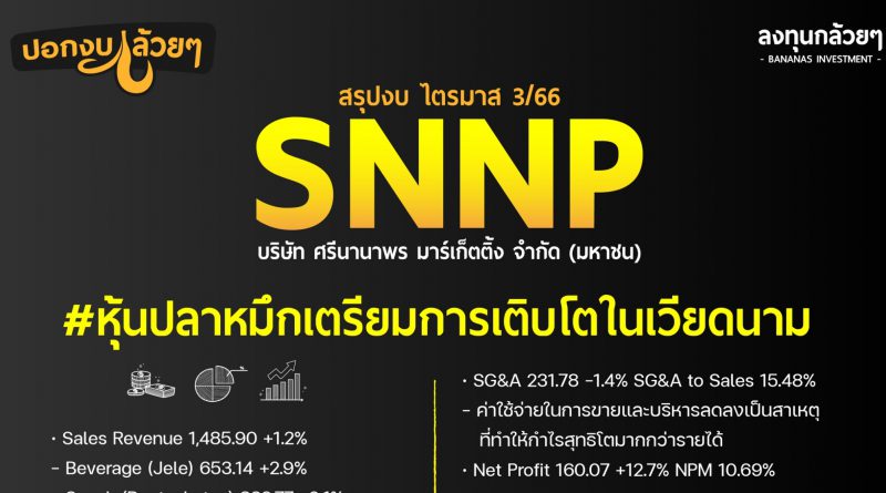 สรุปงบการเงิน และ Oppday หุ้น SNNP ไตรมาส 3/2566