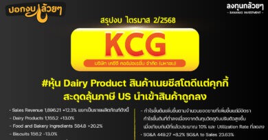 สรุปงบการเงิน และ Oppday หุ้น KCG ไตรมาส 2/2568