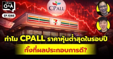 ทำไม CPALL ราคาหุ้นต่ำสุดในรอบ 1 ปี ทั้งที่ผลประกอบการดี? (กล้วยๆ Q&A | EP.1066)