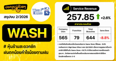 #สรุปงบการเงิน และ Earnings Call หุ้น WASH ไตรมาส 2/2569